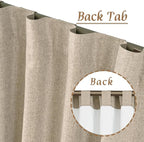 100% Blackout Linen Curtains 63 Inches Long - Image 3