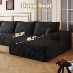 136" Sectional Couches for Living Room Cloud Couch Sofa - Image 4
