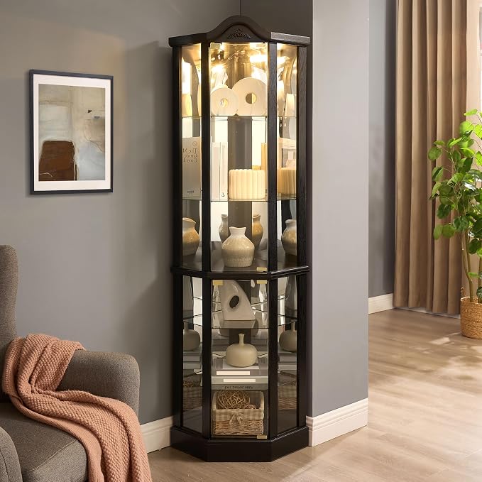 Glass Corner Display Cabinet - Image 4