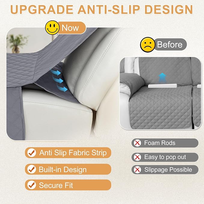 HDCAXKJ 100% Waterproof Reclining Sectional Couch Covers L Shape Recliner Sofa - Image 4