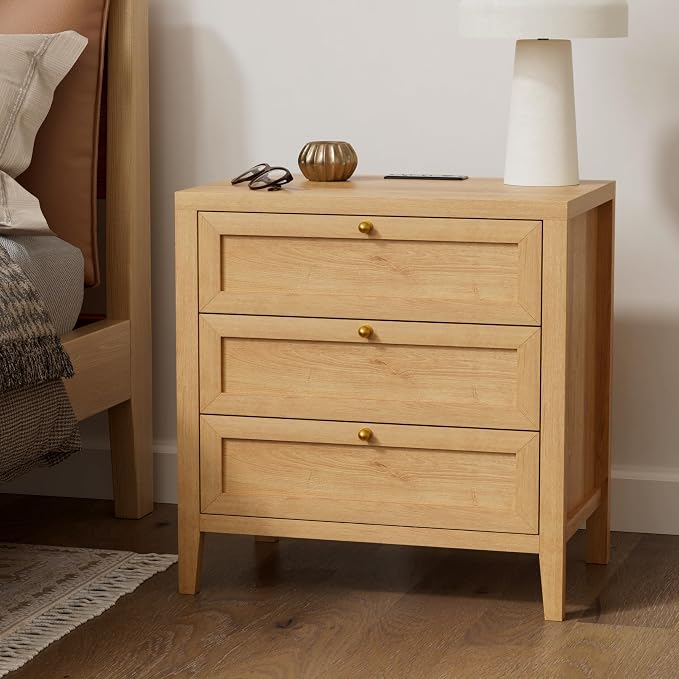 EYYTHUNG 3 Drawer Nightstand - Image 6