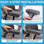 Smiry Ergonomic Office Chair Armrest Pads, Memory Foam Arm Rest Covers - Image 6