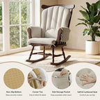BALAPET Wingback Rocking Chair Cushion Set of 4, Ergonomic High Back Cushion - Image 5