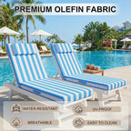 Outdoor Chaise Lounge Cushions, 71x21 Inch Olefin Water & Fade Resistant Pool - Image 6