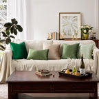 GIGIZAZA Olive Green Velvet Throw Pillow Covers Big 26x26 Pack of 2 | - Image 8