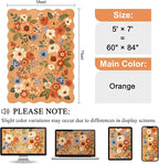 DUKINO 5x7 Area Rugs for Bedroom, Floral Washable Rug Non Slip, Stain Resistant - Image 2