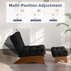 MAXYOYO Accent Chair with Ottoman Adjustable Backrest, Tufted Living Room Chair - Image 6