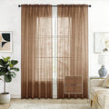 SpaceDresser Check Sheer Curtains 96 Inches Long by SpaceDresser