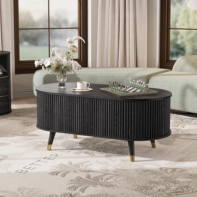 JOINICE 42.5" Oval Lift Top Coffee Table - Image 6