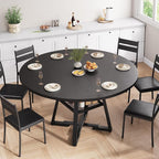 Jocoevol 51'' Round Dining Table, Kitchen Dining Room Circle Dinner Pedestal - Image 4