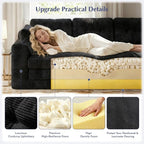 Homkdom Convertible Loveseat Sleeper, Space-Saving Folding Sofa Bed - Image 8