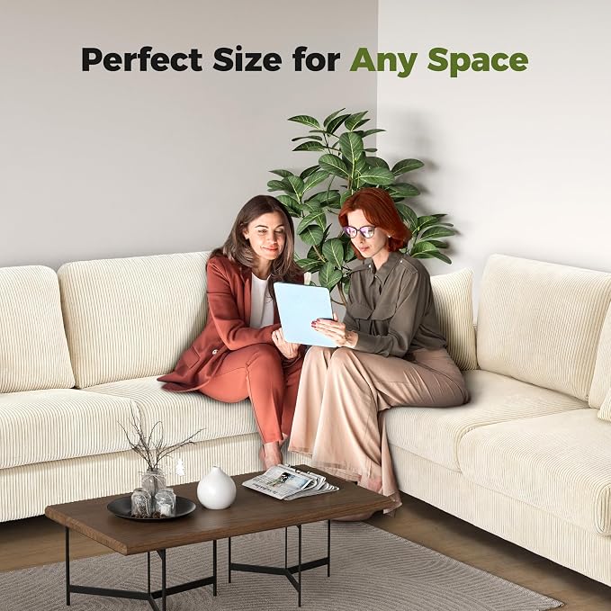 70in Corduroy Couch, Kidirect Sofa No Tool Assembly, Comfy Couches - Image 7