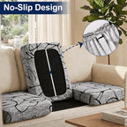 Smiry Waterproof Patio Cushion Covers, Stretch Outdoor Furniture Covers | Couch - Image 4