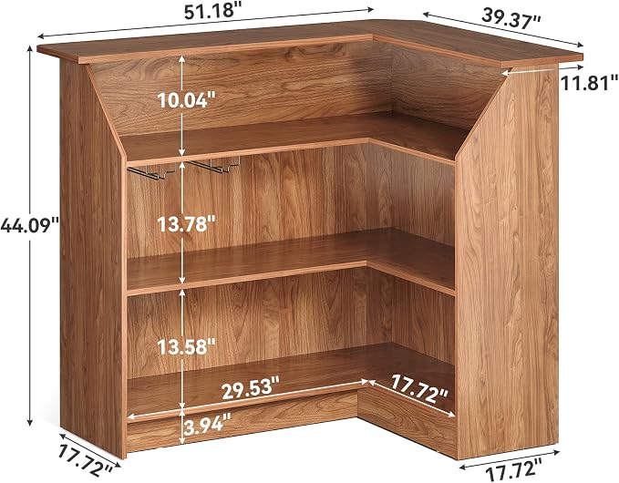 LITTLE TREE Bar Cabinet, 4-Tier Home Mini Bar Cabinet - Image 3