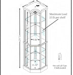Glass Corner Display Cabinet - Image 2
