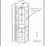 Glass Corner Display Cabinet - Image 2