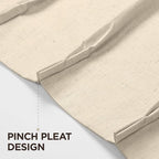 Joydeco Pinch Pleated Linen Curtains - Image 5