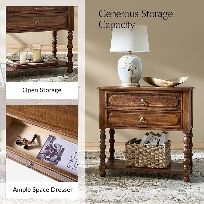 HULALA HOME Farmhouse Storage End Table - Image 4