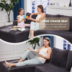 Modular Sectional Sofa Couches L-Shape Couch 3 Seat Modular Sofa Memory Foam - Image 3