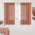 48 Inch Short Window Linen Curtains by LAMIT