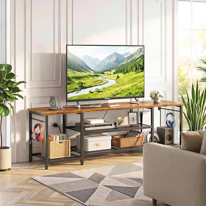 YGEOMER TV Stand for Up to 75 Inch TVs, Entertainment Center - Image 5