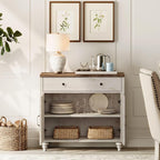 WAMAPT Rustic White Buffet Cabinet - Image 3