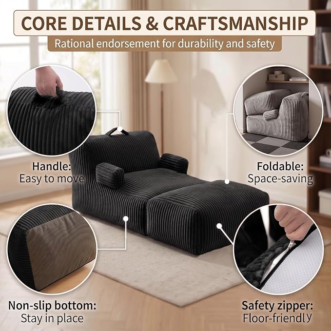 6FT Large Bean Bag Chair Lounger - Image 5