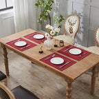 BALCONY & FALCON Placemats Set of 6 Faux Linen Cloth Place Mats Washable - Image 7