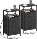 JARHETUN Nightstand Set of 2, Night Stands by JARHETUN