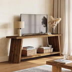 LITTLE TREE Solid Wood TV Stand, Farmhouse Media Console - Image 4