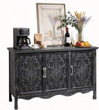 RoyalCraft Buffet Cabinet with Storage, Vintage Solid Wood Sideboard with 3 - Image 9