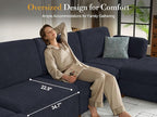 Oversized 2 Seater Modular Sectional Sofa, Solid Wood Frame Sofa, Removable - Image 6