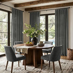Dark Gray Curtains 108 Inches Long 2 Panels Set - Image 2