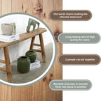 Artissance Handmade Wooden Entryway Bench, Vintage Noodle Bench - Image 9