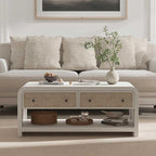 Oak&Sparrow 48'' Boho Coffee Table, Thickened Arc-Shaped Coffee Table - Image 5