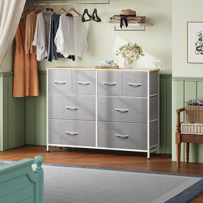 WLIVE 8 Drawer Dresser for Bedroom, Wide Fabric Dresser Storage Organizer - Image 4