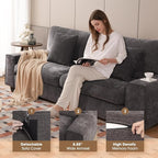 DOPEDIO Modern Living Room Sofa Set, 88.58" Chenille Loveseat - Image 3