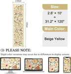 DUKINO 2.6x10 Hallway Runner Rug Washable Kitchen Rug Non Slip Beige Yellow | - Image 2