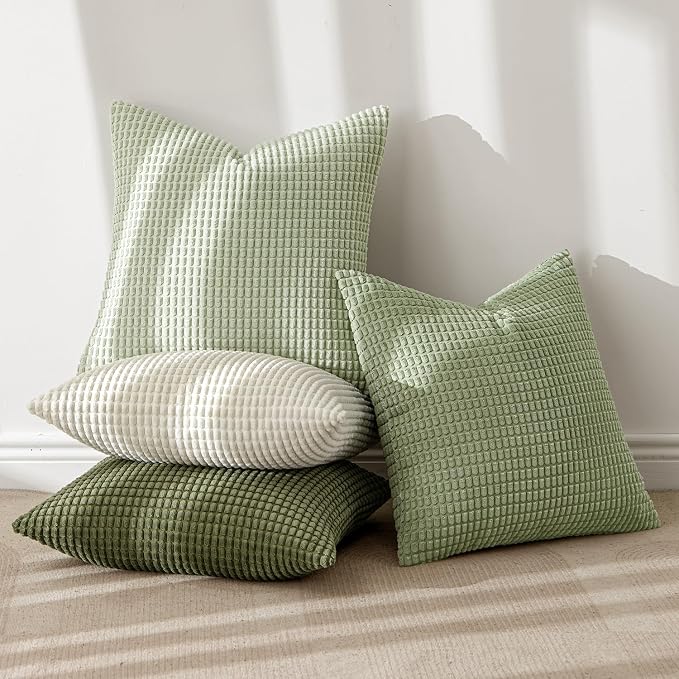 MIULEE Modern Farmhouse Decorative Spring Pillow Covers 18x18 Inch Set of 4 - Image 2
