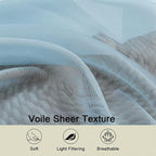 Sheer Curtains 63 Inch Length 2 Panels Set - Image 3