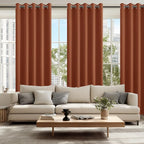 Blackout Curtains for Bedroom, 60 x 84 Inches Long, Burnt Ochre | Thermal - Image 6