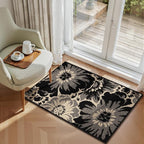 Findosom Washable Runner Rug 2x3, Non Slip High-Low Textured Floral Small - Image 3