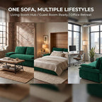 73.2" Sofa Bed Queen, 3-in-1 Pull Out Sofa Bed - Image 10