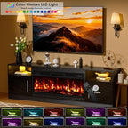 PRETZI Fireplace TV Stand with 36" Fireplace Up to 80" TVs, Remote Control - Image 5