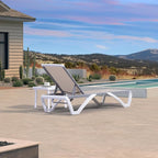 PURPLE LEAF Patio Chaise Lounge Chair Set Outside Aluminum Plastic Stackable - Image 3