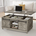 ALLSTAND 48" Farmhouse Lift Top Coffee Table - Image 8