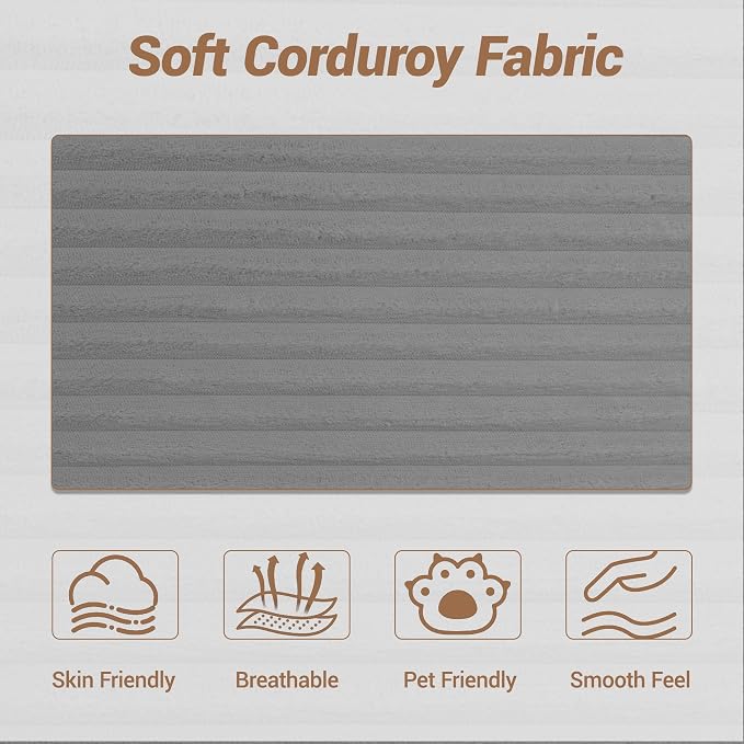 105'' Cloud Sectional Couch, Modular L-Shaped Boneless Sectional Sofa, Corduroy - Image 8