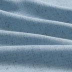 Blue Semi Sheer Linen Curtains 84 inch Length - Image 7