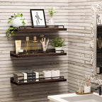RYOFOBETTO Floating Shelves, Bathroom Decor Shelves Over Toilet, Farmhouse Wall - Image 2