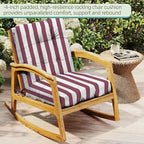 Outdoor Chair Cushion, High Back Soft Seat Pad, Indoor Outside Use, - Image 3